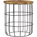 Fifty Five South Crest Round Side Table - Natural Wood