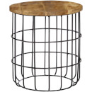 Fifty Five South Crest Round Side Table - Natural Wood
