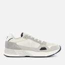 Emporio Armani Men's Zarks Mesh/Suede Runner Style Trainers - Plaster