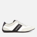 Emporio Armani Men's Zatch Leather Oxford Trainers - Plaster/Black/White