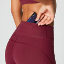 Power Legíny Do Fitka - Červené - XS - Oxblood