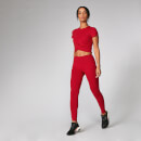 Top corto a maniche corte Power - Cremisi - XS - Crimson