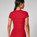 Top corto a maniche corte Power - Cremisi - XS - Crimson