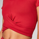 Top corto a maniche corte Power - Cremisi - XS - Crimson