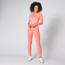 Inspire Seamless Long-Sleeve Top - Hot Coral - XS