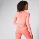 Inspire Seamless Long-Sleeve Top - Hot Coral - XS