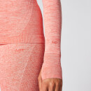 Inspire Seamless Long-Sleeve Top - Hot Coral - XS