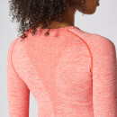 Inspire Seamless Long-Sleeve Top - Hot Coral - XS