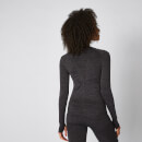 Inspire Seamless Long-Sleeve Top - Black - XS