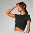 Power Short Sleeve Crop Top - Black - XS - Black