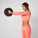 Inspire Seamless Crop Top - Hot Coral - XS