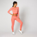 Inspire Seamless Crop Top - Hot Coral - XS