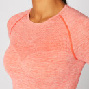 Inspire Seamless Crop Top - Hot Coral - XS