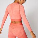 Inspire Seamless Crop Top - Hot Coral - XS
