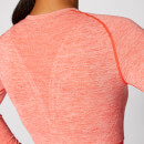 Inspire Seamless Crop Top - Hot Coral - XS
