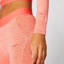 Inspire Seamless Crop Top - Hot Coral - XS