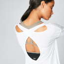 Split Long-Sleeve T-Shirt - White - XS - White