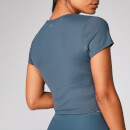 Myprotein Power Short Sleeve Crop Top - Dark Indigo - L