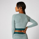 Inspire Seamless Crop Top - Teal - XS