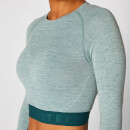 Inspire Seamless Crop Top - Teal - XS