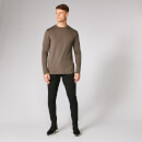 Maglia classica a maniche lunghe Luxe - Tortora - XS