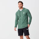 Performance Zip Top - Green Marl