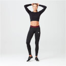 Shape Seamless Crop Top - Black
