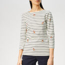 Joules Women's Harbour Print Jersey Top - Cream Dog Stripe