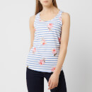 Joules Women's Bo Print Jersey Vest - Blue Posy Stripe