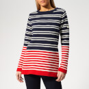 Joules Women's Seaham Chenille Jumper - Navy/Cream/Red