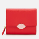 Lulu Guinness Women's Lipstick Lock Saffie Wallet - Scarlet
