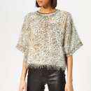 McQ Alexander McQueen Women's Short Sleeve Batwing Top - Leopard