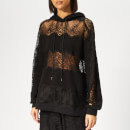 McQ Alexander McQueen Women's Lace Stripe Hoody - Darkest Black