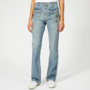 Coach 1941 Women's Embellished Denim Pants - Blue