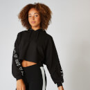 Icon Cropped Hoodie - Black - XS