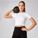 Shape Seamless Kurzarm Crop Top - Weiß - XS