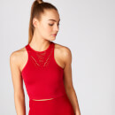 Shape Seamless Crop Vest - Red - M