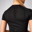 Maglia corta a maniche corte Shape Seamless - Nero - XS