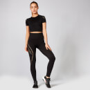 Maglia corta a maniche corte Shape Seamless - Nero - XS