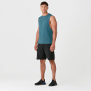 Luxe Classic Drop Armhole Tank Top - Petrol Blue - XS - Petrol Blue
