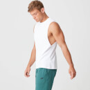 Luxe Classic Drop Armhole Tank Top - White - XS - White