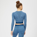 Inspire Seamless Crop Top - XS - Soft Blue