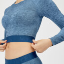 Inspire Seamless Crop Top - XS - Soft Blue