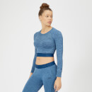 Inspire Seamless Crop Top - XS - Soft Blue