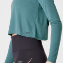 Myprotein Spring Long-Sleeve T-Shirt – Teal Green - XS - Turkizna