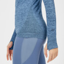 Inspire Seamless Long Sleeve Top - Blue - S - Soft Blue