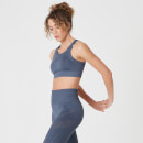 Dopasowany Bezszwowy Stanik Sportowy Ultra – Ciemny Indygo - XS - Dark Indigo
