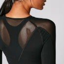 Power Mesh īsais tops - M - Melna