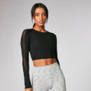 Top de Manga Longa Crop Power - Preto - M