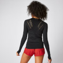 Shape Seamless Long-Sleeve Top – Schwarz - XS